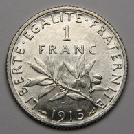 1 Franc Semeuse 1915, Argent - III° République - 1 Franc