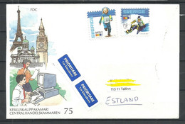 SCHWEDEN Sweden 2022 Air Mail Cover To Estonia Stamps Remained MINT! Sport - Covers & Documents