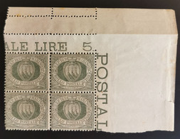 SAN MARINO 1892 SERIE CIFRA VALORE DA 5 CENT - Unused Stamps