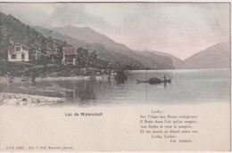 SWITZERLAND - Lac De Walenstadt -  VG Edinburgh UK Postmark 1904 - Walenstadt