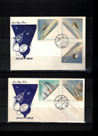 Yemen Arab Republic 1963 Space / Raumfahrt Rockets And Satellites Imperforated Set FDC - Azië