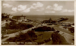 DORSET - BOURNEMOUTH - CENTRAL GARDENS AND PIER RP Do1026 - Bournemouth (avant 1972)