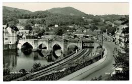 Ref 1524 - J. Salmon Postcard - The Bridge & Railway Station Llangollen Denbighshire Wales - Denbighshire