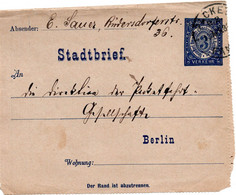 56960 - Deutsches Reich / Privatpost / Berlin - 1889 - 3Pfg. GAKartenbf. PACKETFAHRT - Postes Privées & Locales