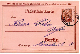 56961 - Deutsches Reich / Privatpost / Berlin - 1889 - 2Pfg. GAKte. PACKETFAHRT - Postes Privées & Locales
