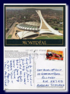 1997 Canada Carte Du Stade Olympique De Montreal Voyagee Pour L'Ecosse Postcard - Postal History