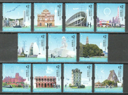 HONG KONG ** NEW 2022 GREATER BAY AREA DEVELOPMENT (LANDMARKS) COMP. SET 11 STAMP MNH (**) - Unused Stamps