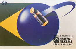 Phone Card Made By Telebras In 1997 - Series Brasilsat - On February 28, 1994, Brazil Launched The Second Generation Of - Space