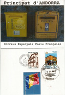 Boites Aux Lettres Andorre Francais & Andorre Espagnol (deux Administrations) De La Principauté - Storia Postale