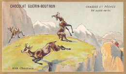 Chromo CHOCOLAT GUERIN BOUTRON - Chasses Et Pêches Aux Chamois - Guerin Boutron