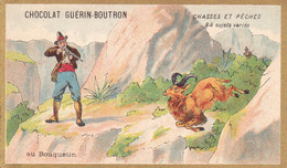 Chromo CHOCOLAT GUERIN BOUTRON - Chasses Et Pêches Au Bouquetin - Guérin-Boutron