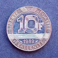 Pièce 10 Francs RF, Génie De La Bastille 1989 - 10 Francs