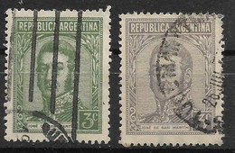 ARGENTINA - AÑO 1939 Serie Próceres - General José De San Martin - Variedad - Oblitérés