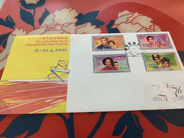 Hong Kong Stamp FDC Film Festival 2001 - Cartas & Documentos