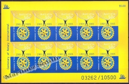 Australie - Australia 2005 Yvert F2334a,  Centenary Of Rotary International Non Perforated - Sheetlet - MNH - Sheets, Plate Blocks &  Multiples