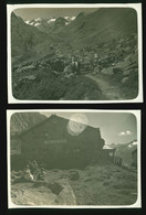 2x Orig. Foto 1922 Franz Senn Hütte Bei Neustift Im Stubaital, Tirol, Wanderer, Ortspartie - Neustift Im Stubaital