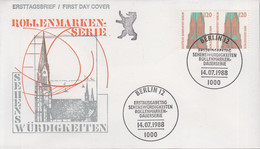 Berlin Mi Nr.815/815 - FDC  Freimarken - St. Petri-Dom  ( Waagerechtes Paar) - 1981-1990