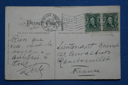 G3 ETATS UNIS  BELLE CARTE 1916 NIAGARA  POUR RAMBOUILLET  FRANCE+ PAIRE T.P +A VOIR +AFFRANCH. PLAISANT - Covers & Documents