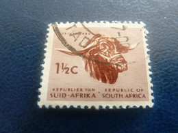 Républic Of South Africa - Buffle - 1 1/2 C. - Multicolore - Oblitéré - Année 1963 - - Usati