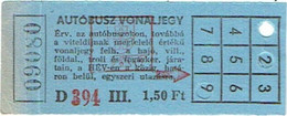 Ancien Billet/Ticket. Hungary/Hongrie. Autobus. Autobusz Vonaljegy. - Europa