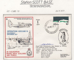 Ross Dependency Scott Base 1977 Antarctic Flight Signature  Ca  Scott Base 26 NO 77 (AF152) - Poolvluchten