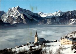 Amden - Kirche Und Rautispitz (5721) * 22. 3. 1973 - Amden