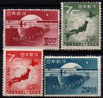 Japan 1949, Scott 474-477, MH, UPU - Neufs