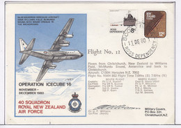 Ross Dependency Scott Base 1980 Antarctic Flight Christchurch To McMurdo Signature  Ca  Scott Base 11 DE 80 (AF154C) - Poolvluchten