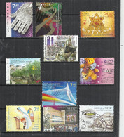 TEN AT A TIME - ISRAEL - LOT OF 10 DIFFERENT COMMEMORATIVE 31 - POSTALLY USED OBLITERE GESTEMPELT USADO - Gebraucht (ohne Tabs)