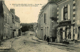Chatillon Coligny * Grande Rue Et Route De St Maurice Sur Aveyron * Commerce Magasin A La Grappe D'Or RAT SALIN - Chatillon Coligny