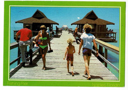 Fishing-Pier - Naples - Florida (animation Sur Ponton, Promeneurs, Pêcheurs) Circulé 1985 - Naples