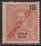 Inhambane – 1917 King Carlos Local Surchaged REPUBLICA 115 Réis Mint Stamp - Inhambane