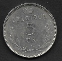 Léoplod III Pièce Belgique De 5 FR 1937 - 5 Francs