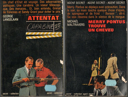 3 Romans Agent Secret - Edit Robert Laffont  - Attentat & Merry Pointus Trouve Un Cheveu De 1964 - Robert Laffont