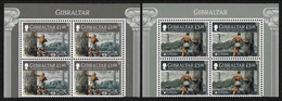 GIBRALTAR - EUROPA 2022 -" STORIES &  MYTHS ".- TWO  BLOCKS Of 4 STAMPS MINT - SUP. -H - 2022