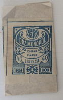Obacco (related) > Around Cigarettes > Other RIZLE DRZAVNI MONOPOL PLAVA BOJA 40 LISTICA LATINICA CIRILICA ZIGARETTENBLÄ - Autres & Non Classés