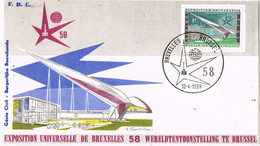 44010. Carta F.D.C. BRUXELLES (Belgien) 1958. Exposition UVIVERSELLE - 1951-1960