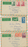 IRELAND 1952/74 9 Different Almost All Airmail Covers Partly With Good Postage Stamps All To USA – Also Usefull Postmark - Luchtpost