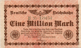 GERMANY-1 MILLION MARK 1923  -  Wor:P-S1011.2HH, Kel:340a.2HH, MüG:002.01b  -  XF   UNIFACE - 1 Miljoen Mark
