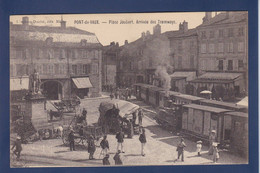 CPA [01] Ain > Pont-de-Vaux Tramway Marché écrite - Pont-de-Vaux