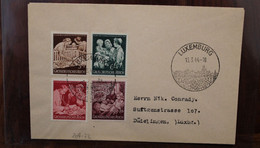 LUXEMBURG 1944 Dudelingen Cover Luxembourg Besetzung Occupation - 1940-1944 German Occupation