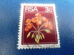 Rsa - Pelargoniuminquinans - 3 C. - Multicolore - Oblitéré - Année 1973 - - Gebraucht