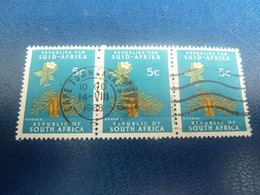 Republiek Van Suid-Africa - Baobab - 5 C. - Multicolore - Triple Oblitérés - Année 1968 - - Usati