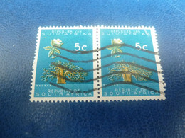 Republiek Van Suid-Africa - Baobab - 5 C. - Multicolore - Double Oblitérés - Année 1968 - - Gebruikt