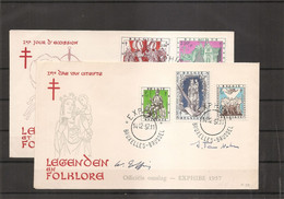 Belgique ( 1039/1045 Sur FDC De 1958 à Voir) - 1951-1960