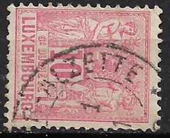 Luxemburg 1882 Cancellation ESCH-SUR-ALZETTE On Allegoric Design 10 C Red Michel 49 - 1882 Allégorie