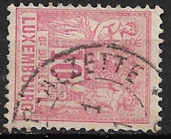 Luxemburg 1882 Cancellation ESCH-SUR-ALZETTE On Allegoric Design 10 C Red Michel 49 - 1882 Allegorie