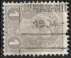 Luxemburg 1895 Grossherzog Adolf 1 Centime Graulila Michel 69 Precancellation LUXEMBOURG-VILLE 1934 - 1895 Adolphe De Profil