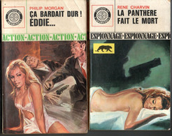 2 Romans  Editions De L'Arabesque Espionnage - La Panthere Fait Le Mort & Action ça Bardait Dur! Eddie... - Editions De L'Arabesque