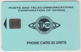 GHANA - Small Logo Light Blue, 08/95, 25 U, Tirage 100.000, Used - Ghana